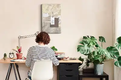 Színes parafatábla nyári tengerparti homok mintával