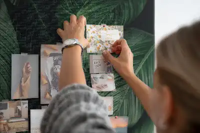 Nagy parafatábla dzsungel növényzet levelek mintával