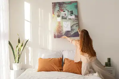 Egzotikus pálma mintás parafafali tábla