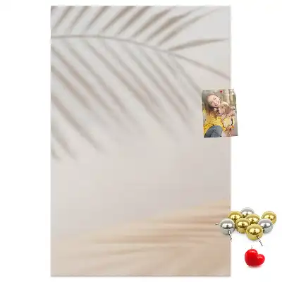 Pálmalevél árnyék mintás parafatábla