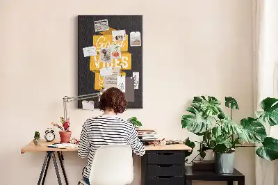 Színes parafatábla inspiráló idézettel