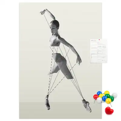 Balerina mintás parafatábla