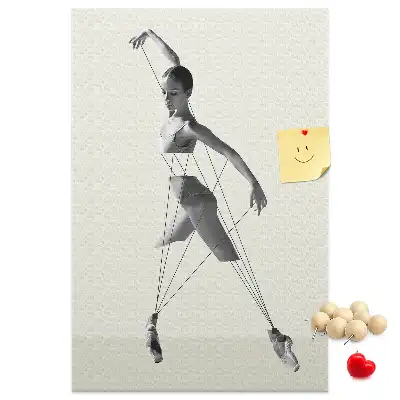 Balerina mintás parafatábla