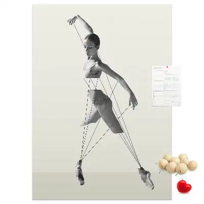Balerina mintás parafatábla