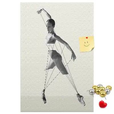 Balerina mintás parafatábla