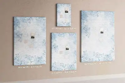 Színes parafatábla virágos vázlat mintával