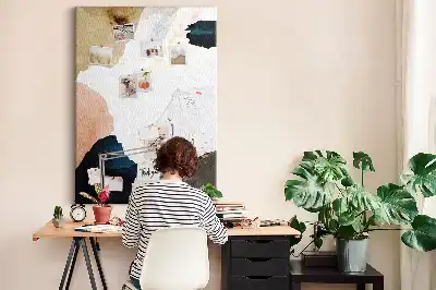 Színes absztrakt akvarell mintás parafatábla