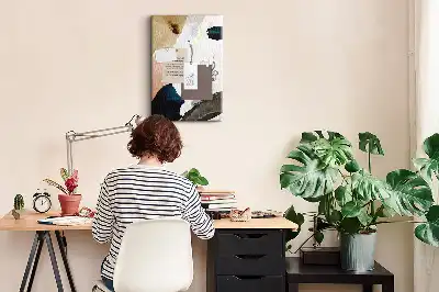 Színes absztrakt akvarell mintás parafatábla