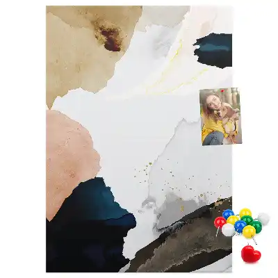 Színes absztrakt akvarell mintás parafatábla