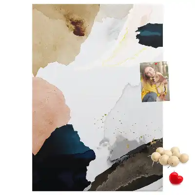 Színes absztrakt akvarell mintás parafatábla