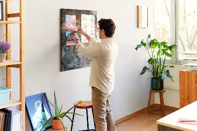 Színes parafatábla művészi márvány mintával