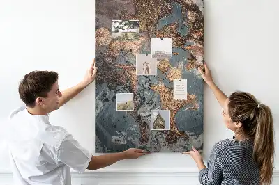 Színes parafatábla művészi márvány mintával