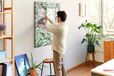 Parafatábla akvarellfestett levelek mintával