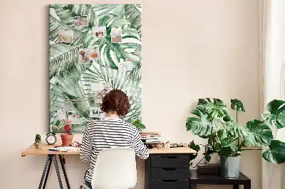 Parafatábla akvarellfestett levelek mintával
