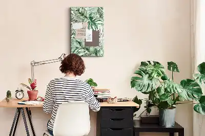 Parafatábla akvarellfestett levelek mintával