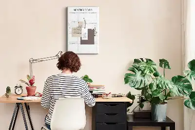 Havi célok mintás parafatábla