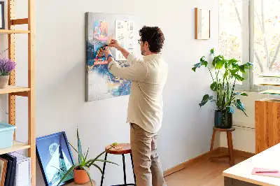 Absztrakció márványban parafatábla