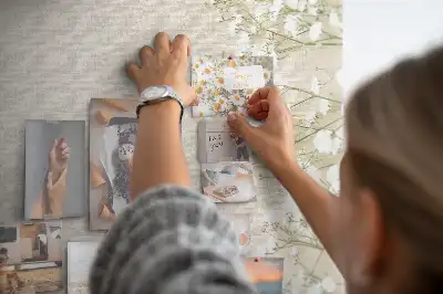 Színes parafatábla Finom virágok mintával