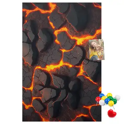 Láva a vulkánból parafatábla