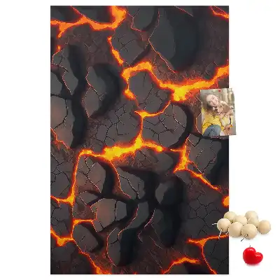Láva a vulkánból parafatábla
