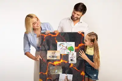 Láva a vulkánból parafatábla