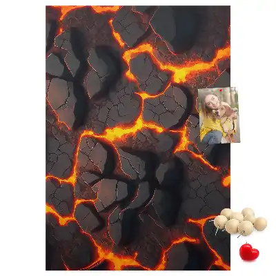 Láva a vulkánból parafatábla