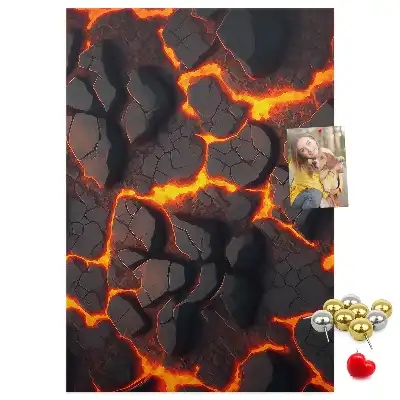 Láva a vulkánból parafatábla