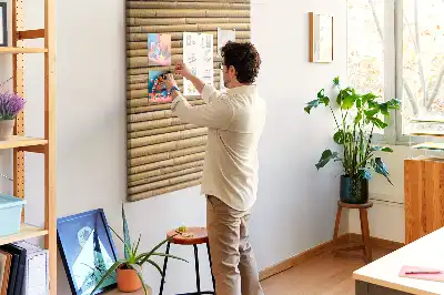 Színes parafatábla Bambuszrügyek mintával
