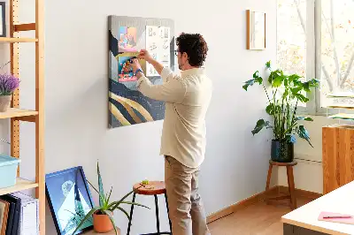 Absztrakt hegyek mintás színes parafatábla