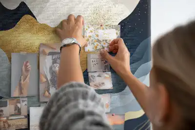 Absztrakt hegyek mintás színes parafatábla