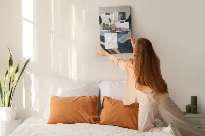 Absztrakt hegyek mintás színes parafatábla