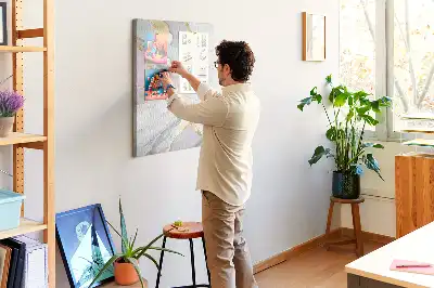Nagy méretű márvány mintás parafatábla