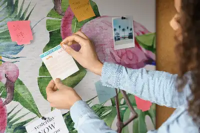 Vad flamingó mintás nagy parafatábla