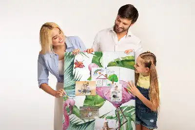 Vad flamingó mintás nagy parafatábla