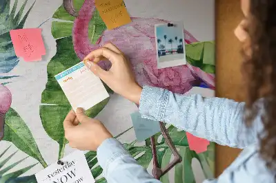 Vad flamingó mintás nagy parafatábla