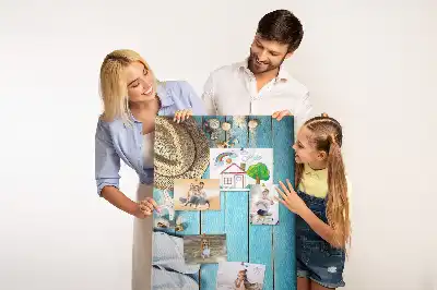 Nagy parafatábla nyári kalap és papucs mintával