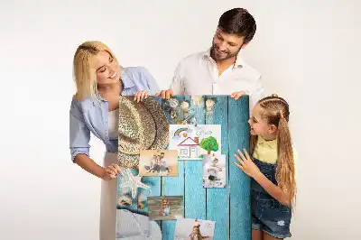 Nagy parafatábla nyári kalap és papucs mintával