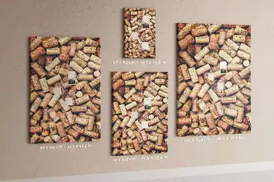 Nagy méretű parafatábla borosdugók számára