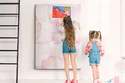 Virágszirmok mintás színes parafatábla