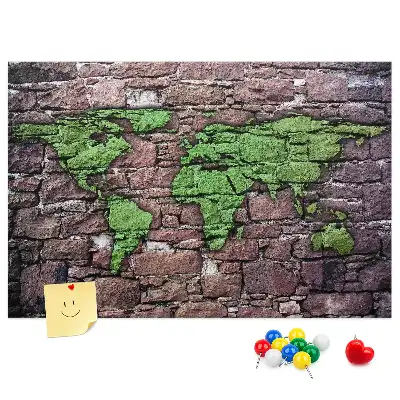 Parafatábla világtérkép falra