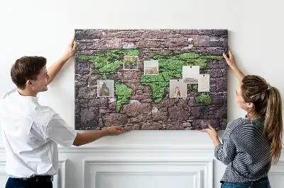 Parafatábla világtérkép falra