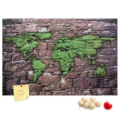 Parafatábla világtérkép falra