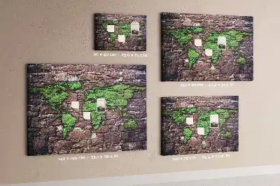 Parafatábla világtérkép falra