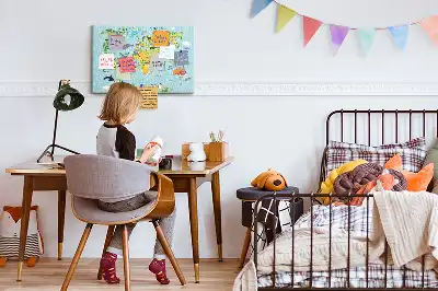 Fali parafa üzenőtábla földgömb és kontinens mintával