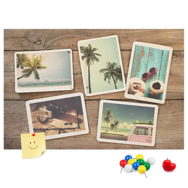 Fali parafa üzenőtábla polaroid képekhez