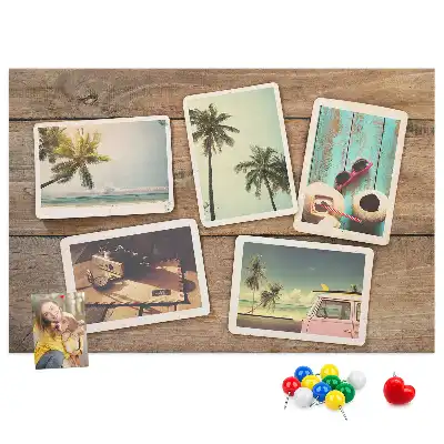 Fali parafa üzenőtábla polaroid képekhez