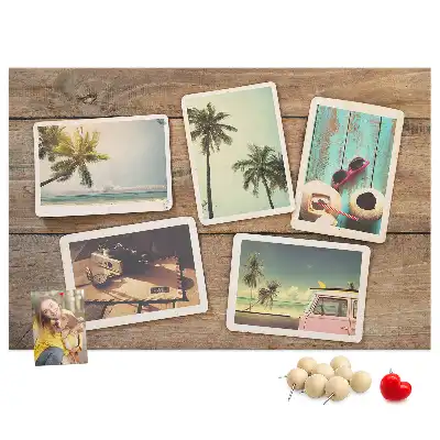 Fali parafa üzenőtábla polaroid képekhez