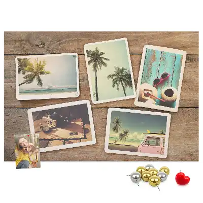 Fali parafa üzenőtábla polaroid képekhez