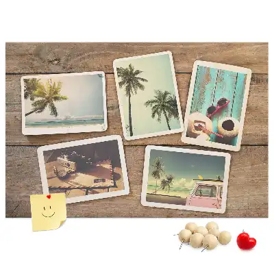 Fali parafa üzenőtábla polaroid képekhez