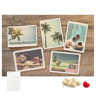 Fali parafa üzenőtábla polaroid képekhez
